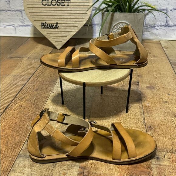 Eileen fisher tan leather sandals size 8 - Picture 7 of 9